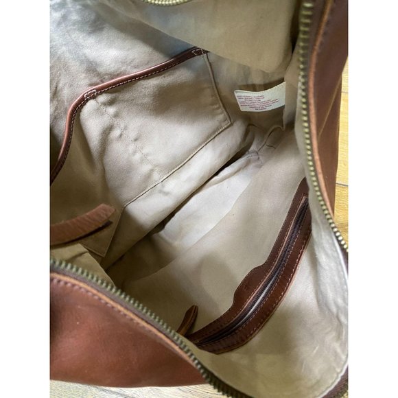(Sold) Lucky Brand 100% Leather Zip Top Hobo Bag - Picture 11 of 12